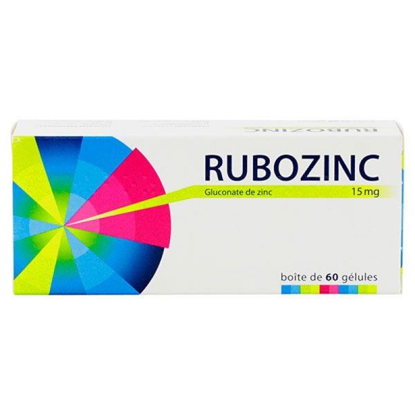 Rubozinc 15mg 60 Gélules - 60 gélules